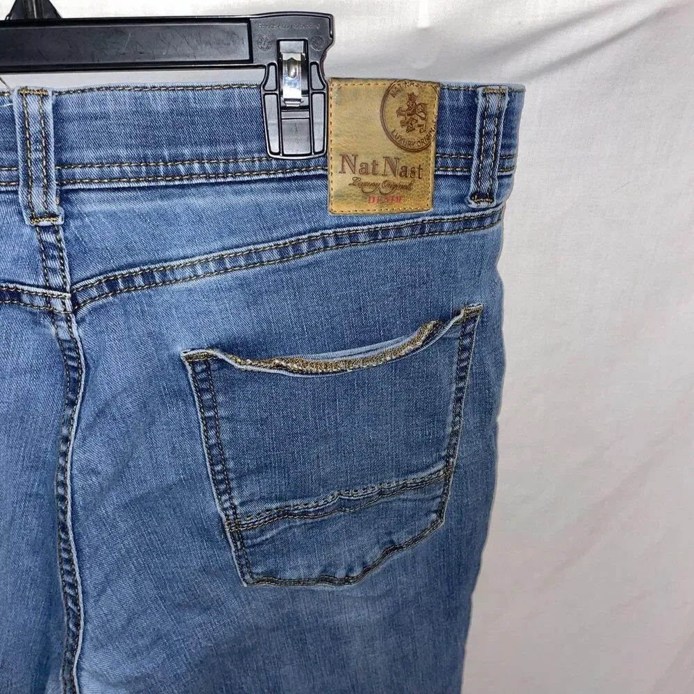 Nat Nast Men’s Stretchy Jeans Size 36x32 Blue Denim Streetwear Outdoors Comfort
